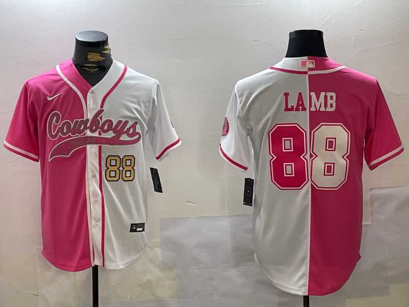 Men%27s Dallas Cowboys #88 CeeDee Lamb 2024 Arctic white red Stitched Baseball Jerseys